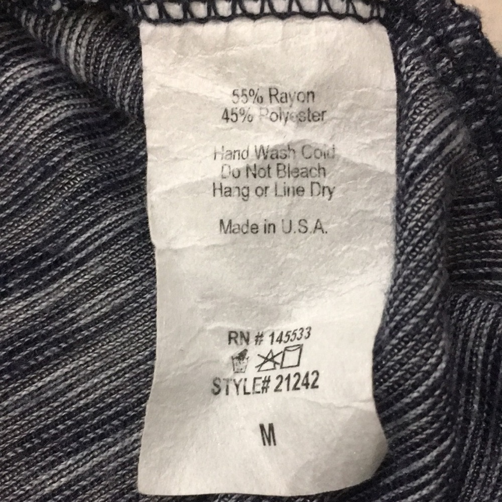 W5 Concepts Anthropologie Blue Gray Marled Knit Tank Top Embroidered Trim M - Picture 9 of 9